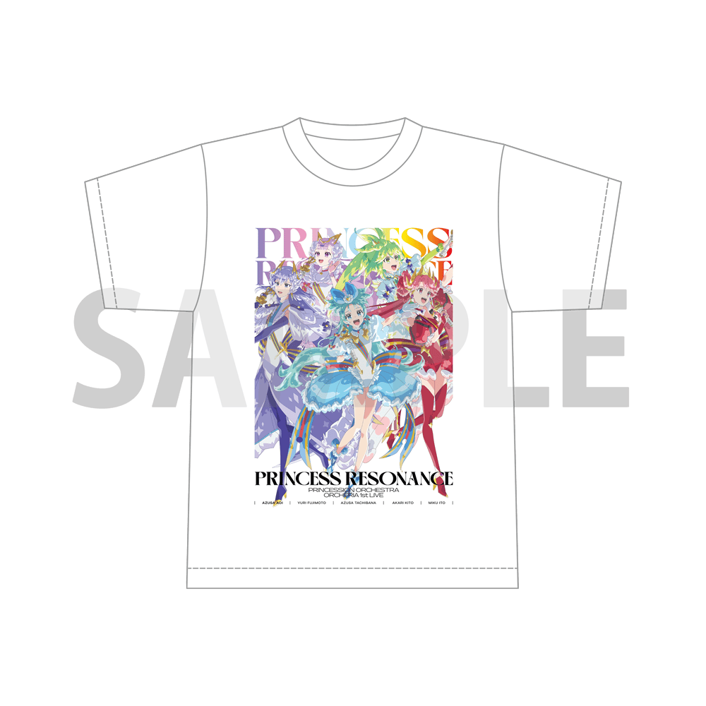 Mサイズ＞Tシャツ(WHITE)【オルケリア1st LIVE「PRINCESS RESONANCE