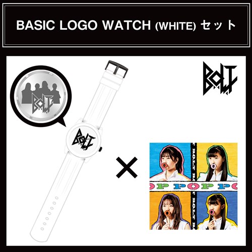 POPyʏՁz{BASIC LOGO WATCH(WHITE)